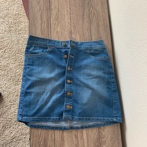 Wax jean skirt